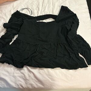 old navy top ruffle open back